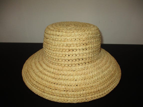 Beautiful 1990's Helen Kaminski 100% Australian Handmade Woven Sun Hat Excellent Original Condition