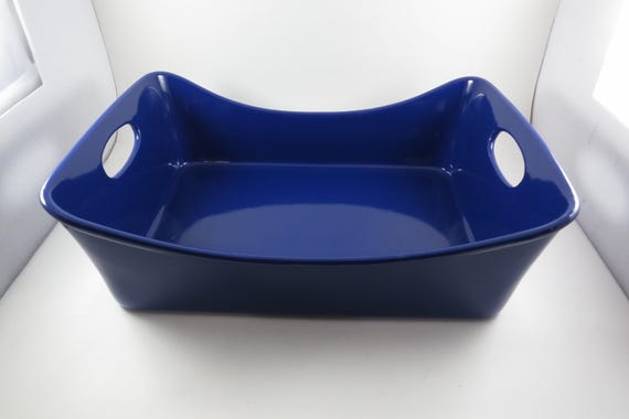 Rachael Ray Dark Blue 9" X 13” Lasagna Lover Stoneware Baking Dish/ Casserole Pan