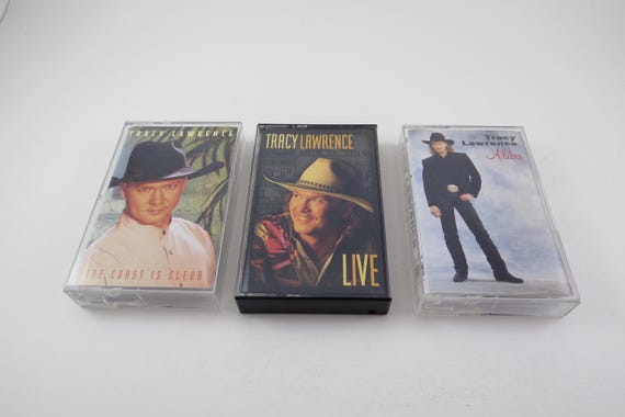 Vintage 1990's Tracy Lawrence Cassette Tapes Excellent Condition The Coast is Clear Alibis I See It Now Sold Individually