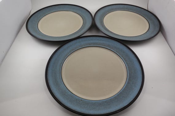 Set of Three Vintage Mikasa Gourmet Basics Belmont Pattern 11 Inch Dinner Plates