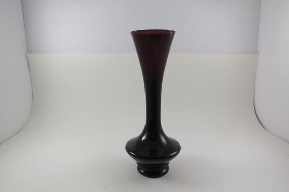 Amethyst Glass Vase: 8 Inch Tall Bud Vase