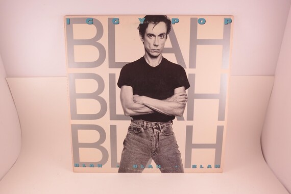 Vintage 1986 Vinyl LP Record Blah Blah Blah Iggy Pop Excellent Condition Brown Translucent Vinyl 71722