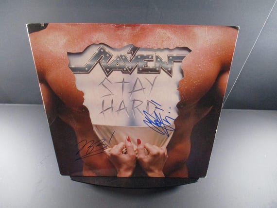 Signed Raven Stay Hard Vinyl LP - 1985 Heavy Metal Record