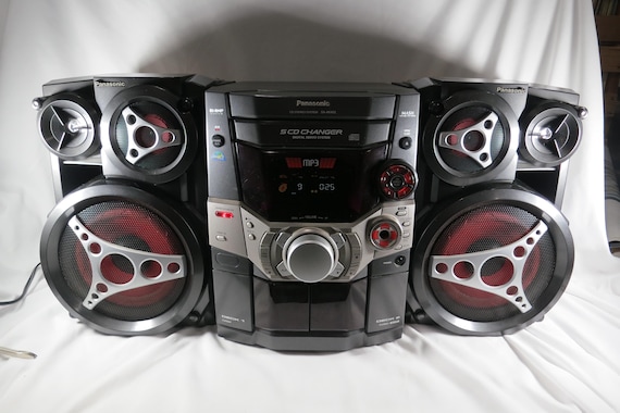 2003 Panasonic Compact Audio System SA-AK403 Complete Home Stereo with Speakers Cassette CD Changer