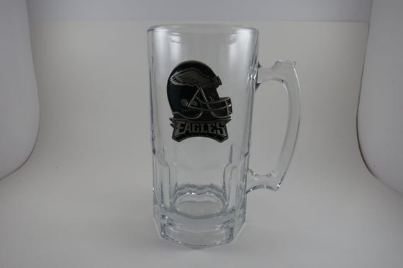 2003 Philadelphia Eagles NFL Glass Mug: Fine Pewter Emblem