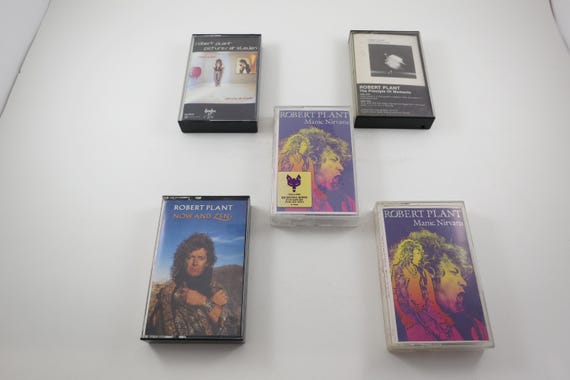 Vintage 1980's Robert Plant of Led Zeppelin Cassette Tapes Excellent Condition Now Zen Pictures at Eleven Manic Nirvana Sold Individually