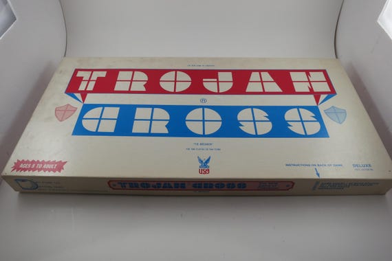 Vintage 1982 First Edition Board Game Trojan Cross New Game of Checkers 100% Complete