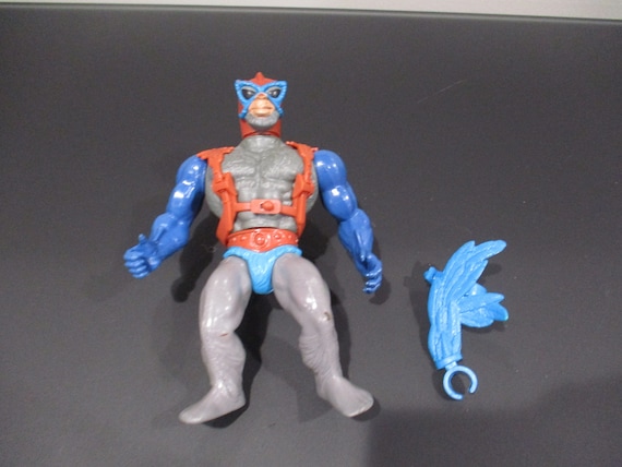 Vintage 1982 Masters of the Universe Action Figure MOTU Stratos (Blue) with Accessories 6 Inch Figure Heroic Warriors