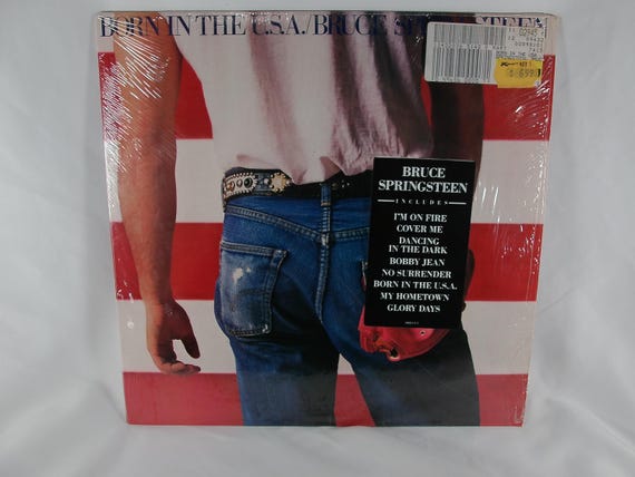 1984 Bruce Springsteen 'Born In the USA' Vinyl LP Record In Shrink Hype Sticker NM