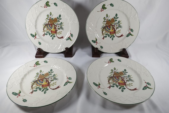 Vintage Mikasa English Countryside Festive Spirit Salad Plates Set of 4