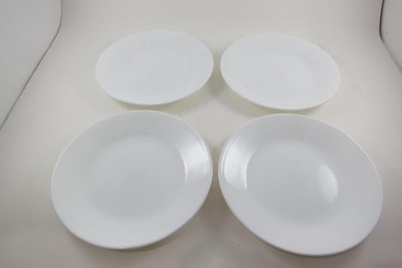 Vintage Corelle Bread Plates - Set of 4 - White Vitrelle