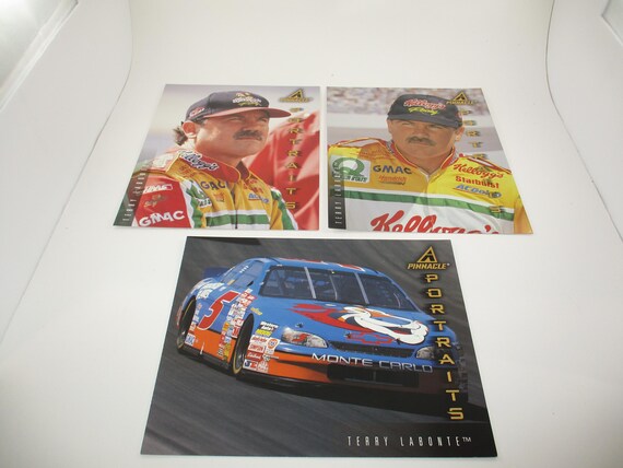 1997 Pinnacle Portraits Nascar Winston Cup Series 8x10 Driver 3 Card Set of Terry Labonte Mint Condition