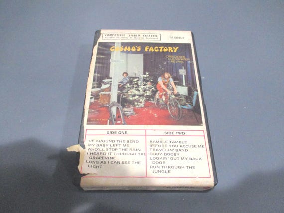Vintage 1970 Cassette Tape Cosmo's Factory Creedence Clearwater Revival Original 1970 Release in Snapcase