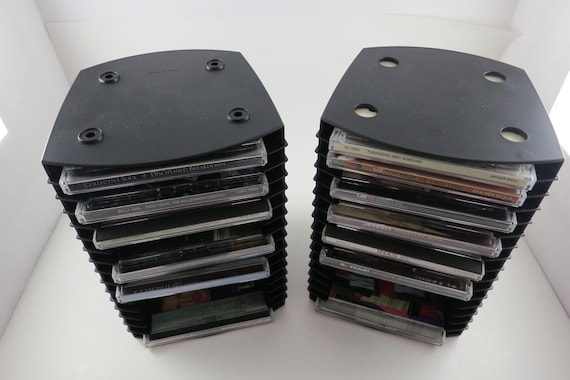 Black Stacking CD Holders - Kensington - Modern Media Storage