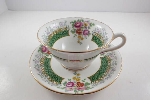 Copelands Grosvenor Bone China Chatsworth A255 Cup and Saucer Set Excellent Original Condition
