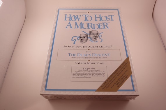 Party Game How to Host A Murder 1990 The Duke's Descent NOS Mint Still Factory Sealed