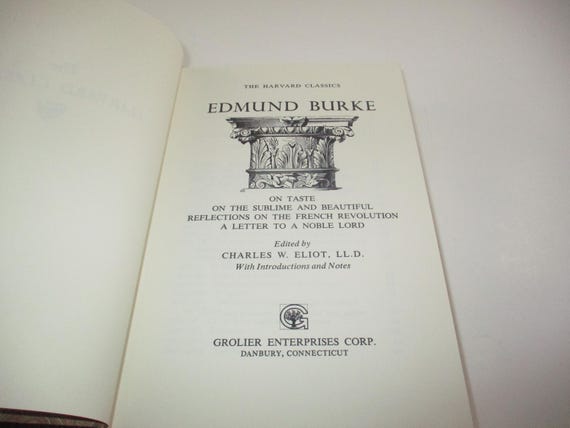 Vintage 1988 Hardcover Book Harvard Classics Edmund Burke Excellent Condition Gilt