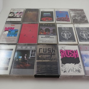 Vintage Rush Cassette Tapes - 1980s Rock Music - Sold Individually
