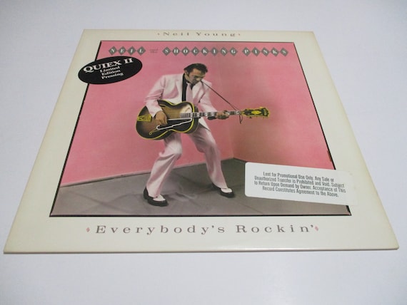 1983 Vinyl LP Record Neil Young and the Shocking Pinks Everybody's Rockin Promo Quiex II Limited Edition Near Mint Condition 39580