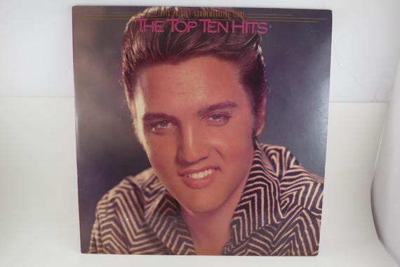 Vintage 1987 Elvis Presley Vinyl LP: The Top Ten Hits, Limited Edition with Poster
