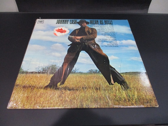 Vintage 1966 Vinyl LP Record Mean As Hell Ballads True West Johnny Cash 360 Sound Mono Pressing Excellent Condition In Shrink 67238