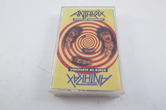 Vintage 1988 Cassette Tape State of Euphoria Anthrax Heavy Metal