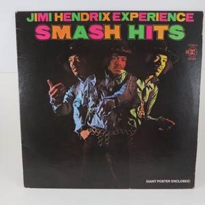 Vintage 1970 Vinyl LP Record The Jimi Hendrix Experience Smash Hits Excellent Condition 71625