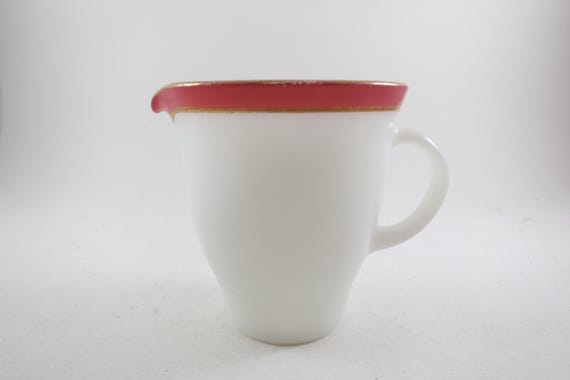 Vintage Pyrex Flamingo Pink Milk Glass Creamer