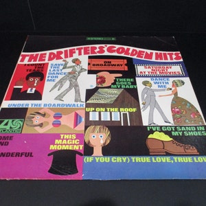 Vintage 1969 The Drifters Golden Hits Vinyl LP Record