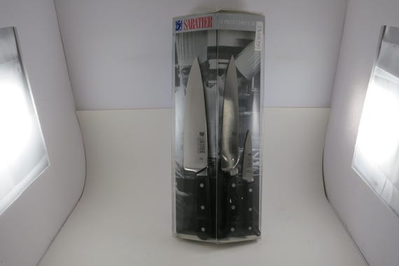 Vintage Sabatier Chef Knife Set, Grand Chef High Carbon Stainless, Made in France, NOS