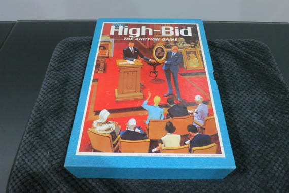 Vintage 1965 3M Bookshelf Game High Bid The Auction Game 100% Complete