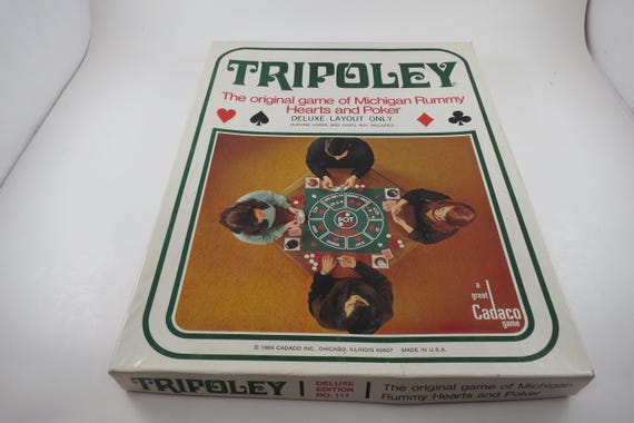 1969 Vintage Cadaco Board Game Tripoley Deluxe Layout Mat