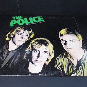 Vintage 1979 The Police - Outlandos d&#39;Amour Vinyl LP - Green Lettering