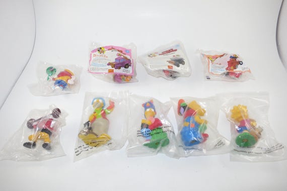 80s/90s Fast Food Toys: Kool Aid, Simpsons, Mickey's (9 pc)