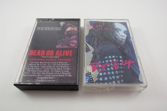 Vintage 1980's Dead or Alive Cassette Tapes Excellent Condition Nude Mad Bad Dangerous to Know Youthquake Rip It Up Sold Individually