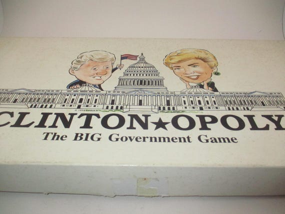Vintage 1994 Board Game Clintonopoly The Big Government Game Rare 1994 Version Michael White Complete
