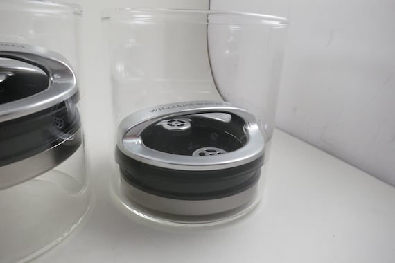 Williams Sonoma Evak Small Glass Canisters with Airtight Seals Sold Individually
