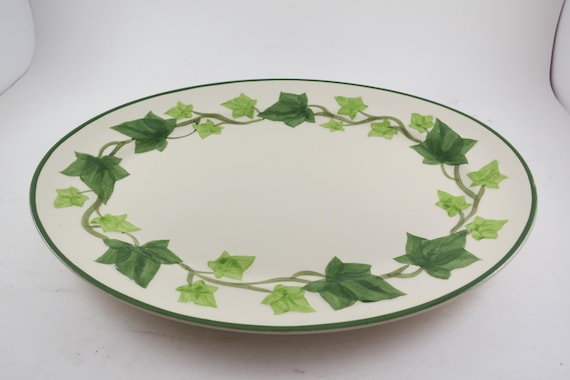 Vintage Franciscan Earthenware Platter: 13" Ivy Pattern Serving Platter