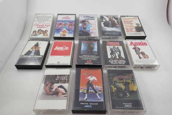 Vintage Soundtracks of the 80's and 90's Cassette Tapes A American Graffiti Against All Odds Annie A Clockwork Orange Apollo 13 About Last