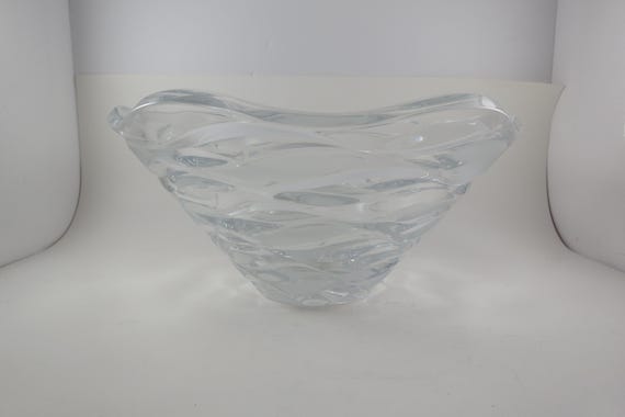 JG Durand Crystal Crescendo Center Bowl - 11.5" Wide