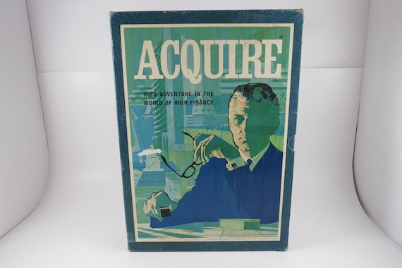 Vintage 1968 Acquire High Finance Board Game 3M Bookshelf Complete