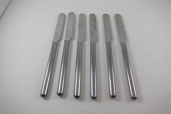 Vintage Mikasa Zena Flatware Knives: 18/8 Stainless Steel Set of 6