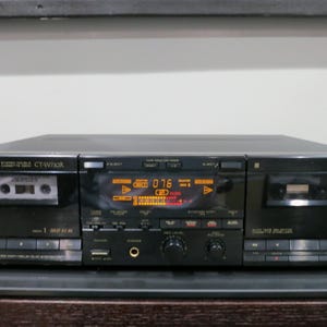 Pioneer CT-W710R Stereo Double Cassette Deck Top of the Line Works Perfectly with Original Manual