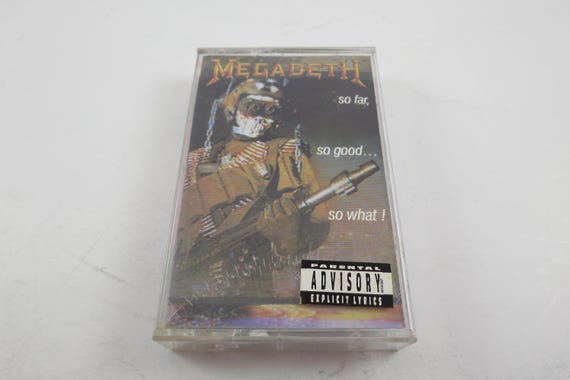 Vintage 1988 Heavy Metal Cassette Tape So Far So Good So What! Megadeth