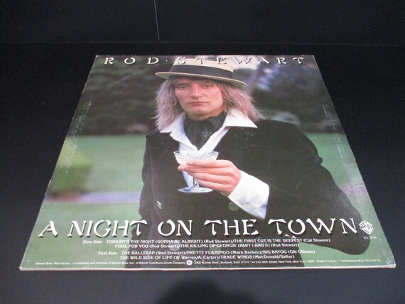 Vintage 1976 LP Record Rod Stewart A Night On The Town Excellent Condition 68741
