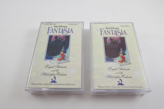 Vintage 1990 Cassette Tape Set Walt Disney's Fantasia Leopold Stokowski Philadelphia Orchestra 2 Tape Set