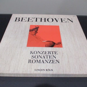 Vintage 1960's Vinyl LP Record Box Set Beethoven  Konzerte Sonaten Romanzen 6 Record Set Excellent Condition 65832