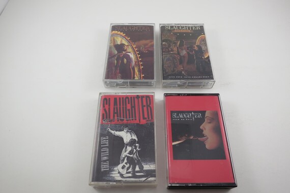 1980's Slaughter Cassette Tapes Excellent Condition Stick It To Ya The Wild Life Real Love Fear No Evil Sold Individually