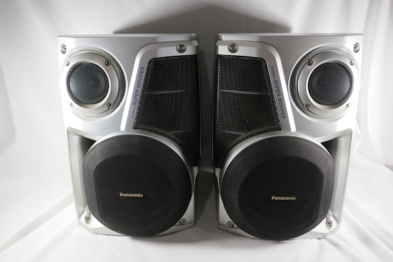 Pair of 2002 Panasonic SB-AK33 130 Watt Bi Amp Stereo Speakers