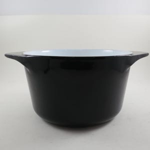 Vintage Le Creuset Black Cast Iron Fondue Pot - 1.75 Quart